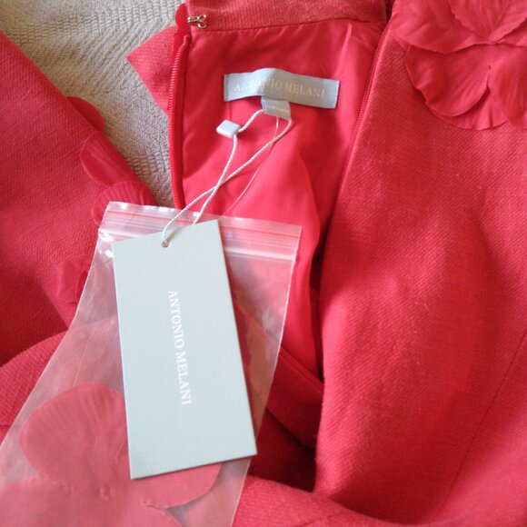 NWT! Antonio Melani Dress ONLY $79! RETAIL$299! Willow Floral Applique Neck Sz 2 - Picture 5 of 12